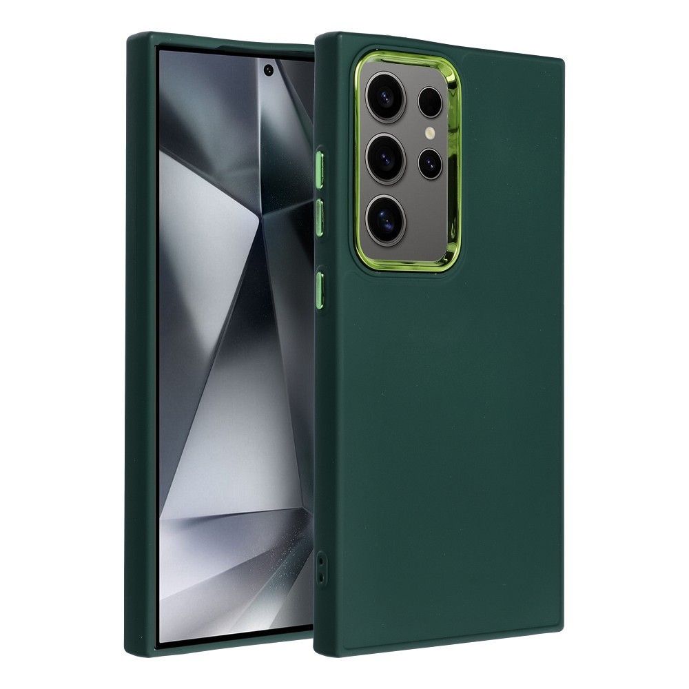 Futerał FRAME do SAMSUNG S24 Ultra zielony +szkło hartowane