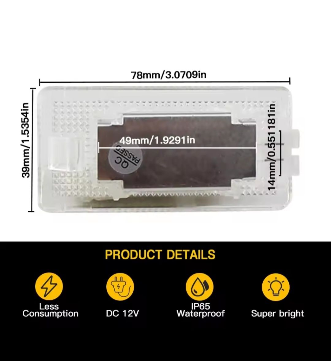 Bmw luz led mala e porta luvas