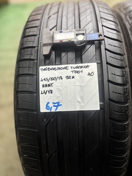 2x 215/50R18 92W BRIDGESTONE TURANZA T001 opony letnie AO RANT