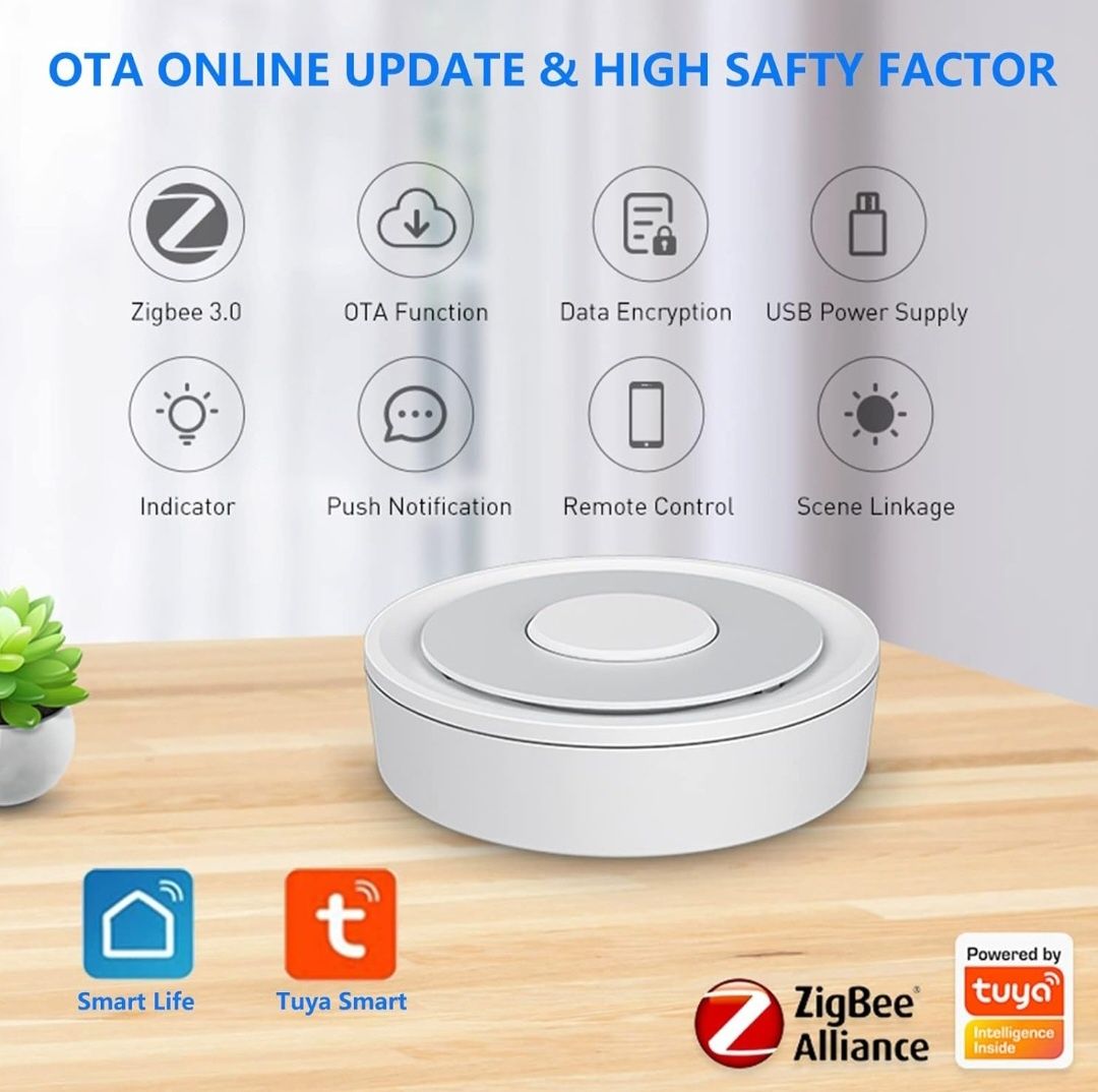 Zigbee Gateway Hub, podświetlenie LED, bramka WiFi 2,4 GHz
