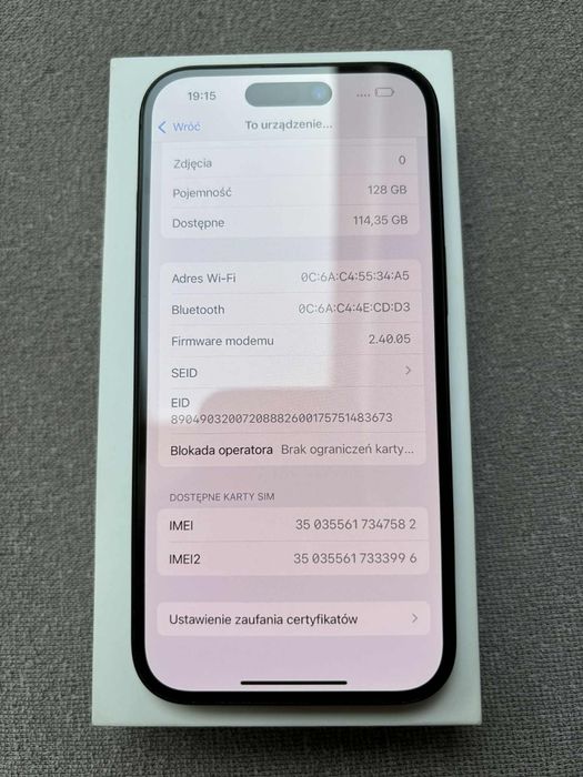 iphone 15 128gb Czarny