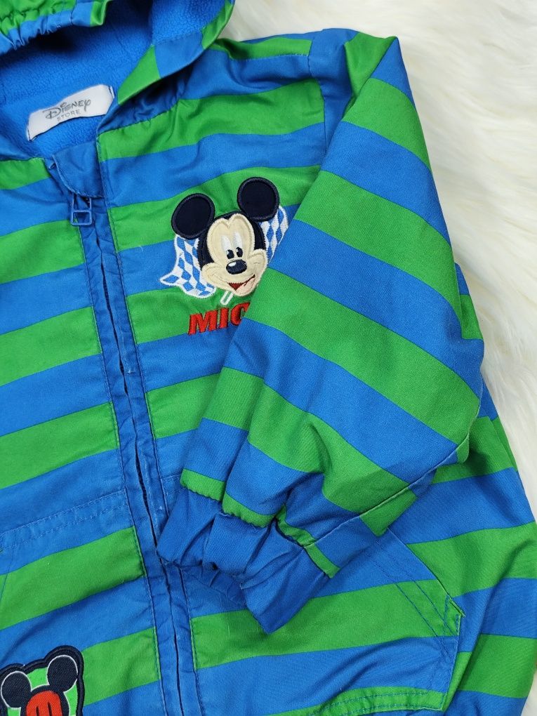 Niebieska zielona kurtka wiatrówka Myszka Mickey rozmiar 86
