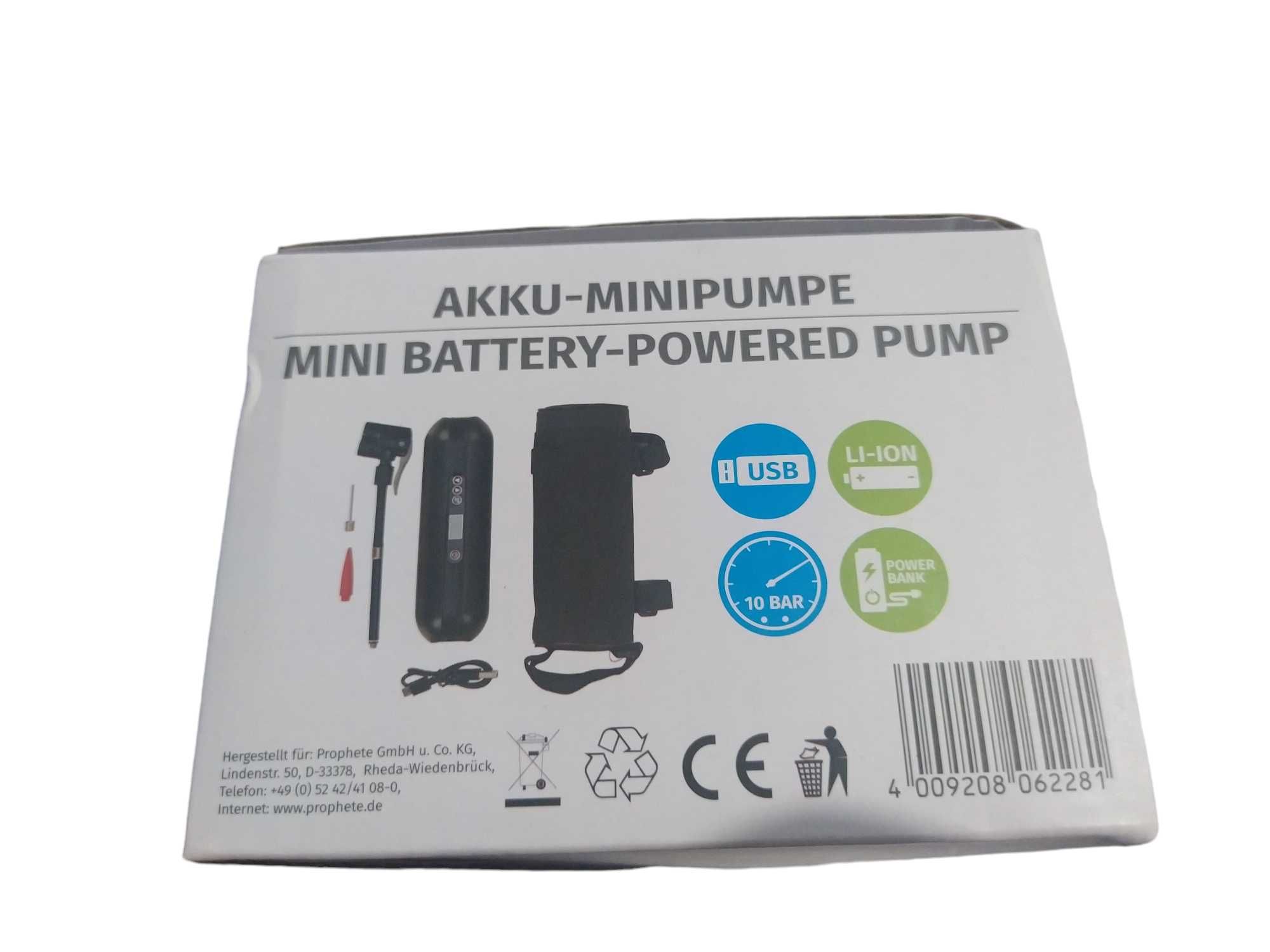 Elektryczna pompka do roweru z funkcją powerbanka