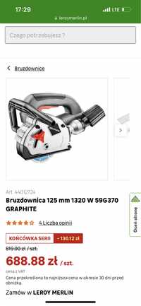 Bruzdownica 125 mm 1320 W 59G370 GRAPHITE