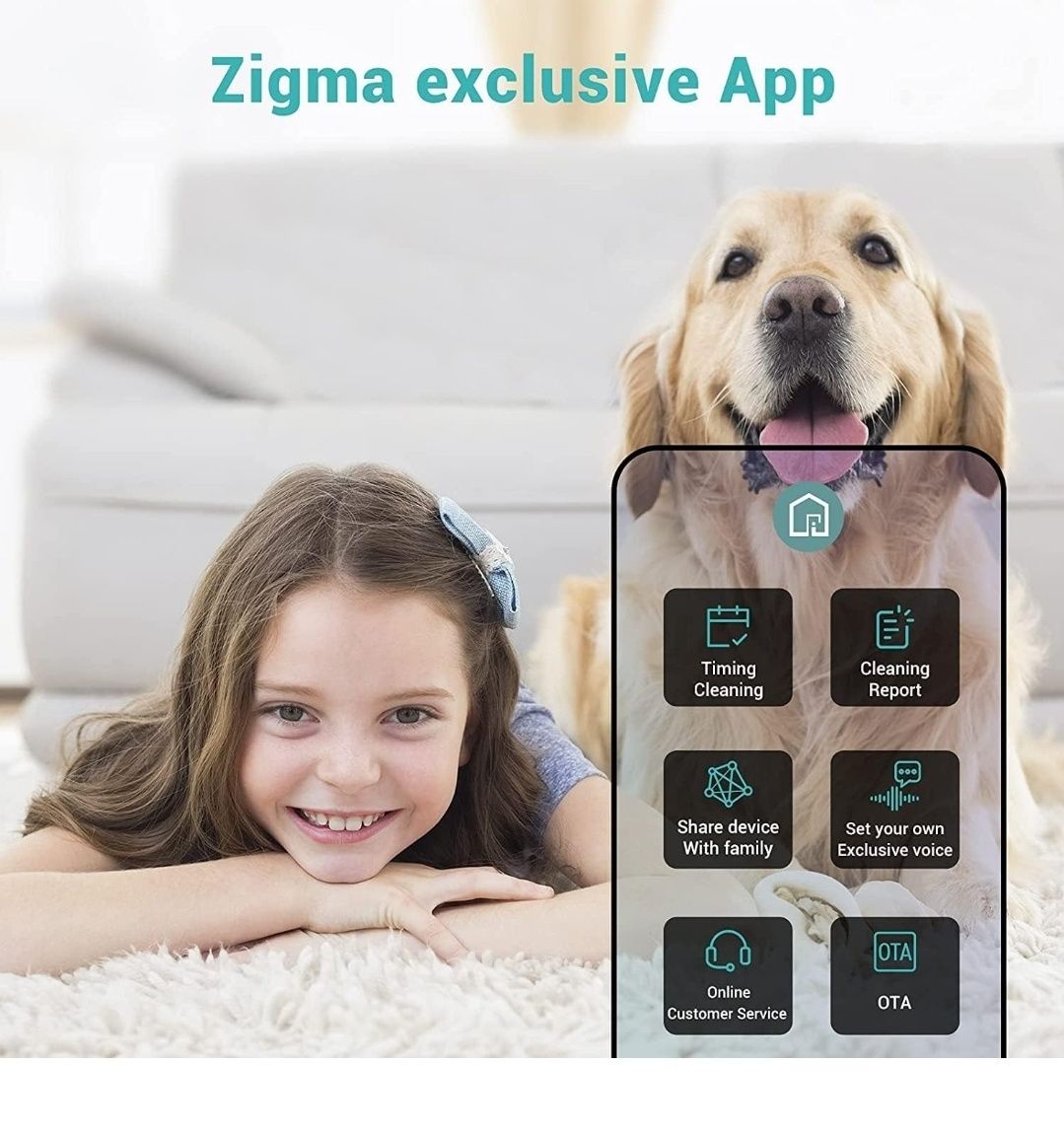 Robot sprzątający Zigma Spark 980 Robot 2w1 Zamiata i Mopuje Czarny
