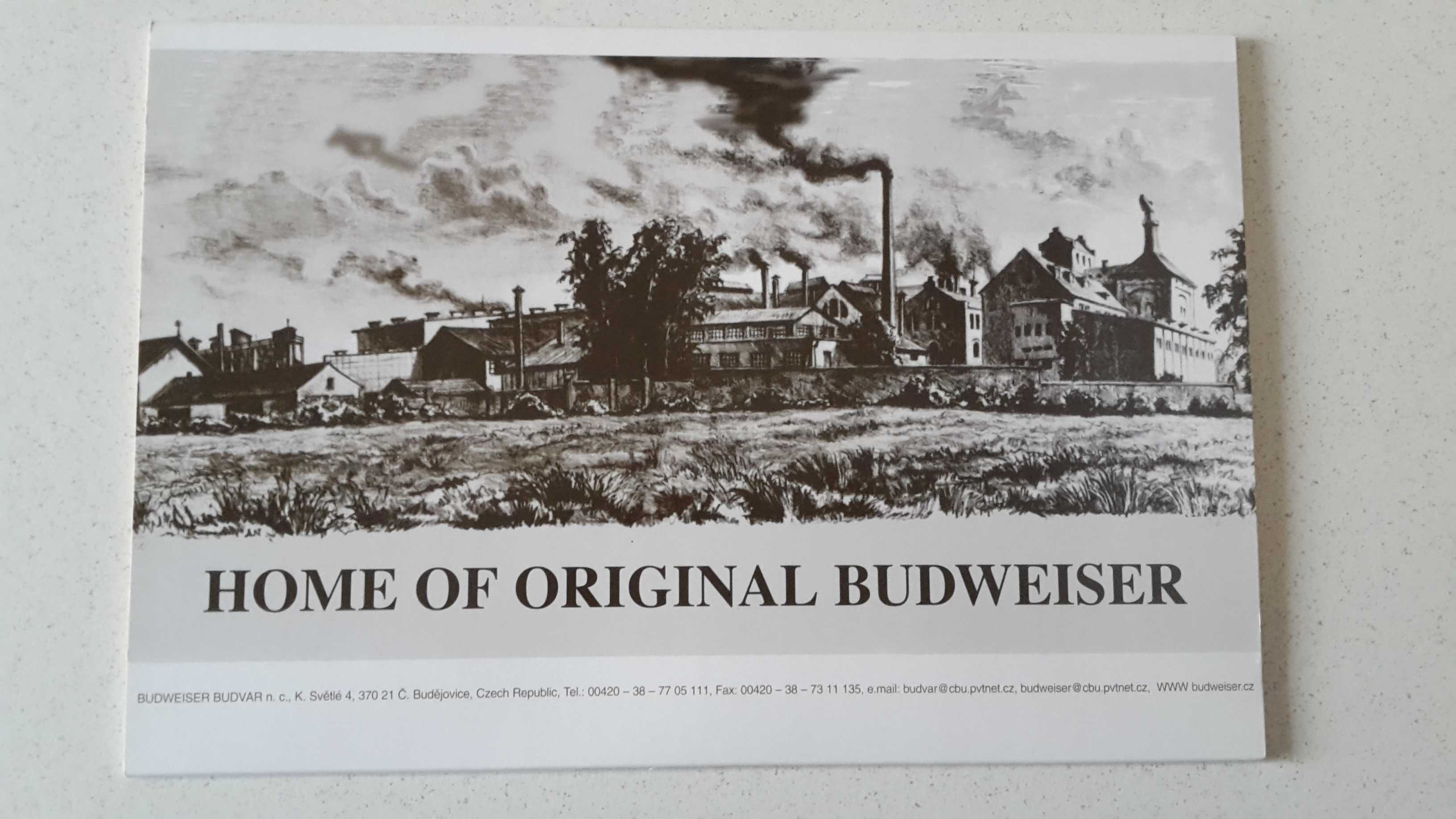 Budweiser pocztówki historii browaru wielki rozmiar