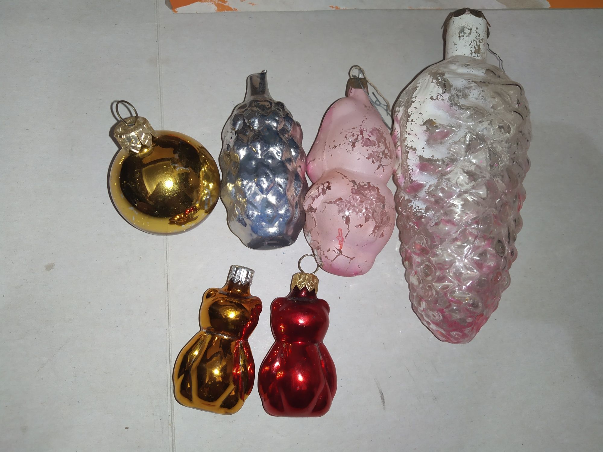 Игрушки новогодние СССР стеклянные 6шт.100грн.за все