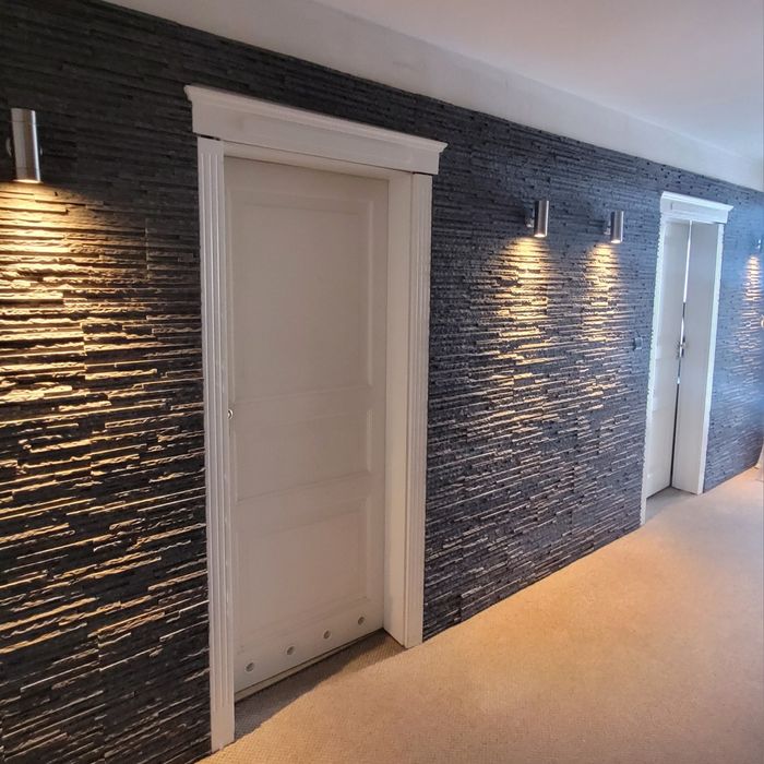 Lampa elewacyjna kinkiet tuba  chromowana góra  dół