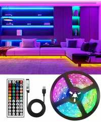 Taśma rgb led 15m + pilot 44 przyciski świetlna ledowa dekoracja neon