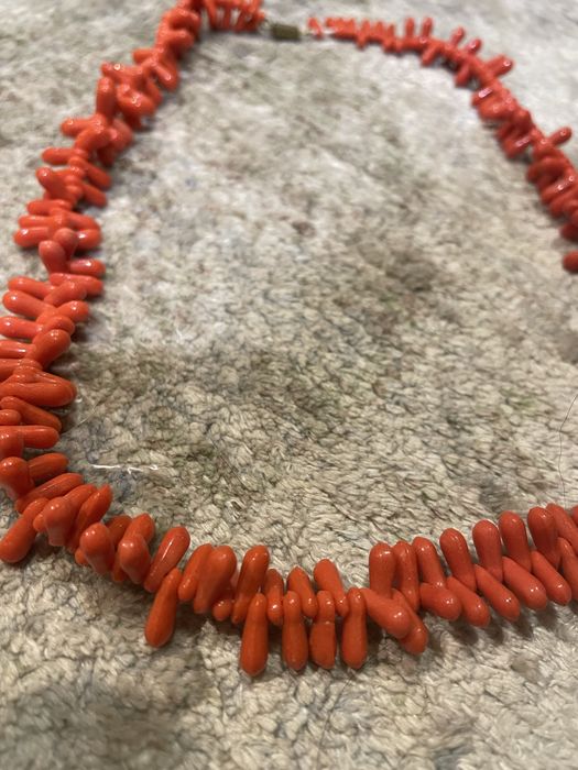 Koral czerwony naturalny koral łososiowy naszyjnik