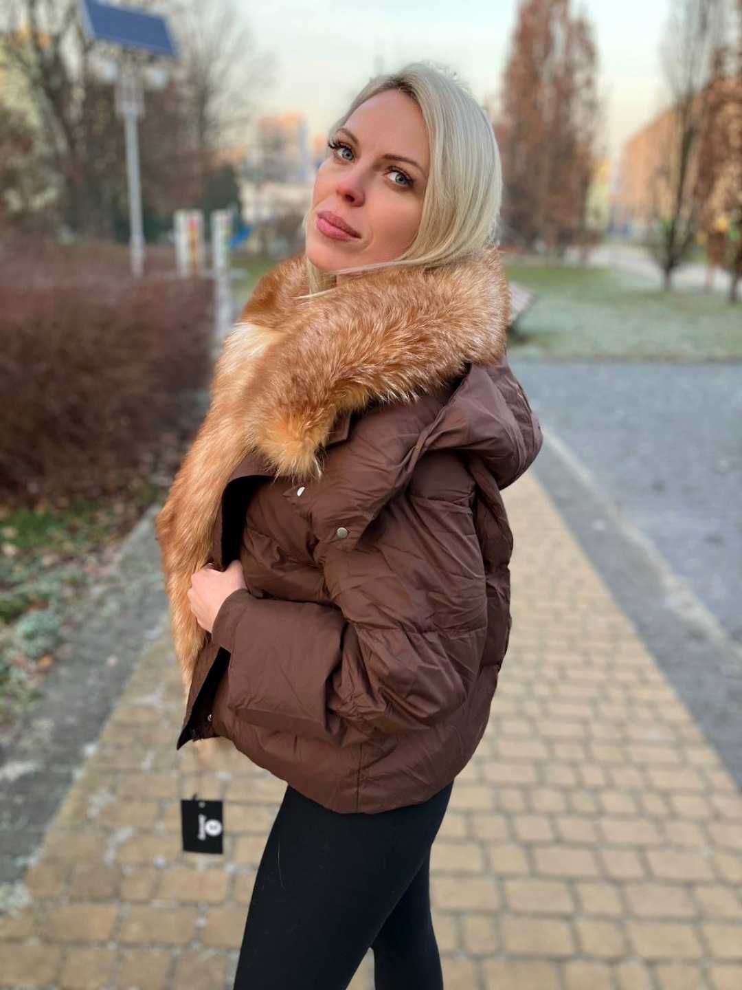 Kurtka z naturalnego futra lisa