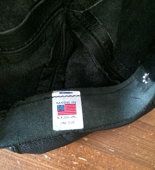 Шкіряна кепка шестиклинка biker cap, США (56/62)