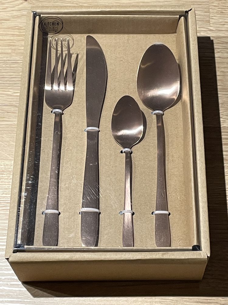 CUTLERY SET. Sztućce. Zestaw 16szt. Różowe złoto, miedź. NOWE!