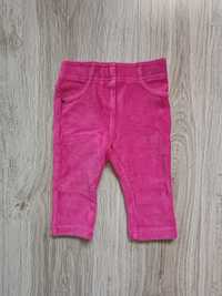 Spodnie różowe sztruksy 62