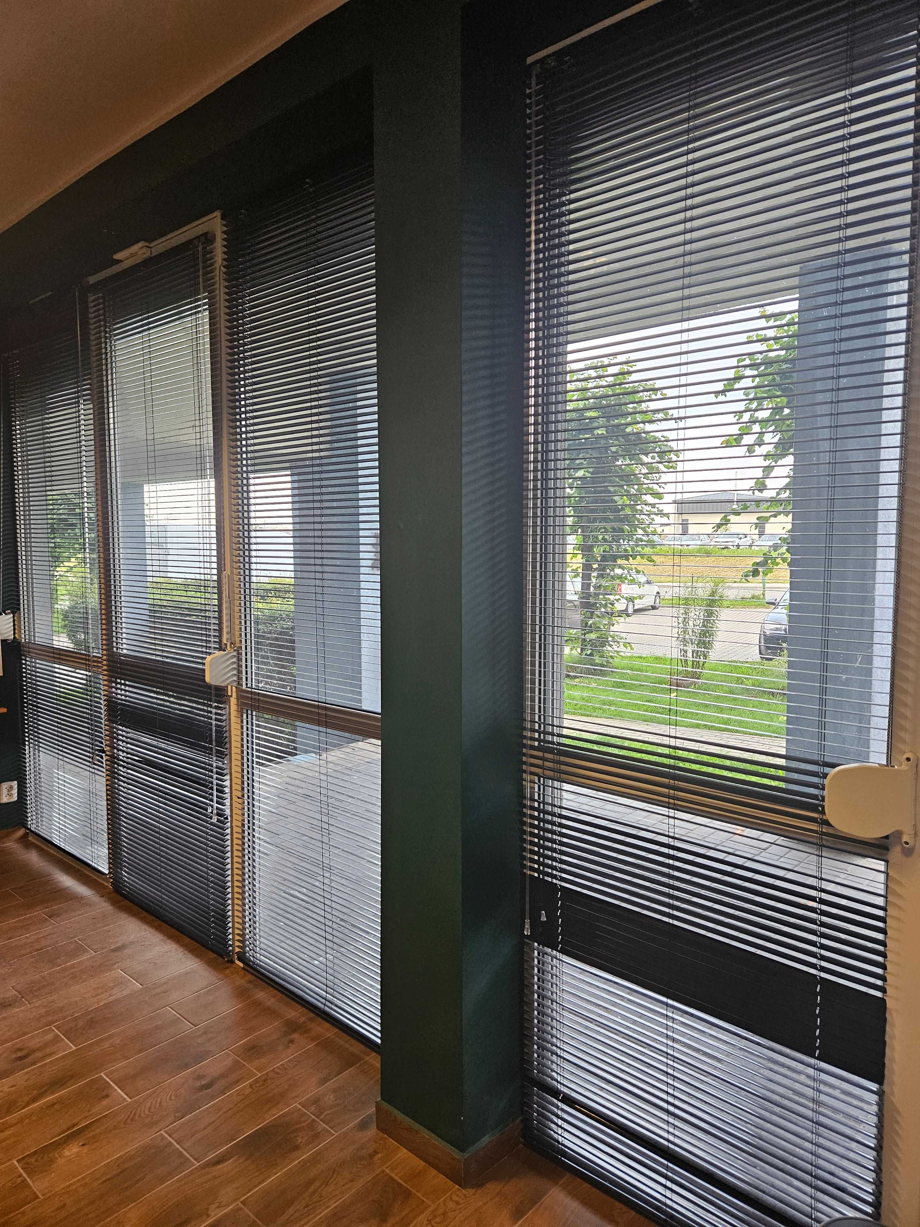Żaluzje aluminiowe czarne