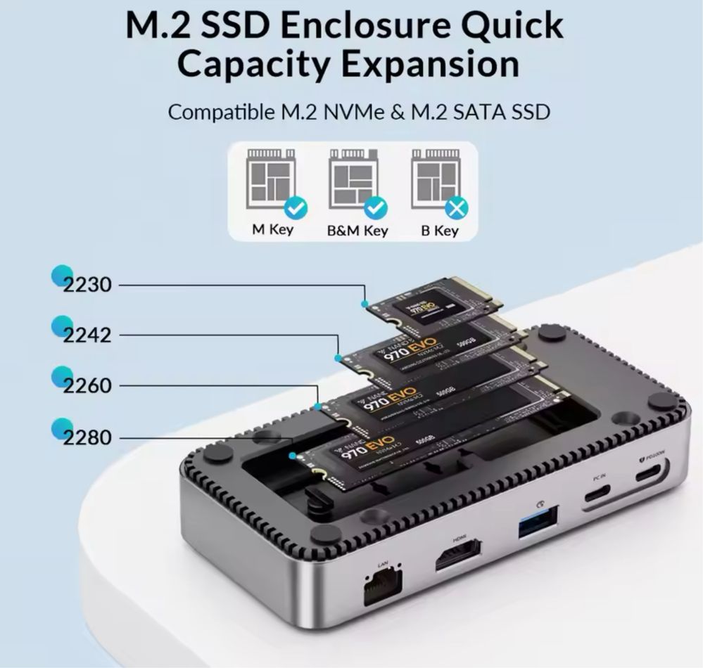 Stacja dokująca Usb-C na dysk M.2
