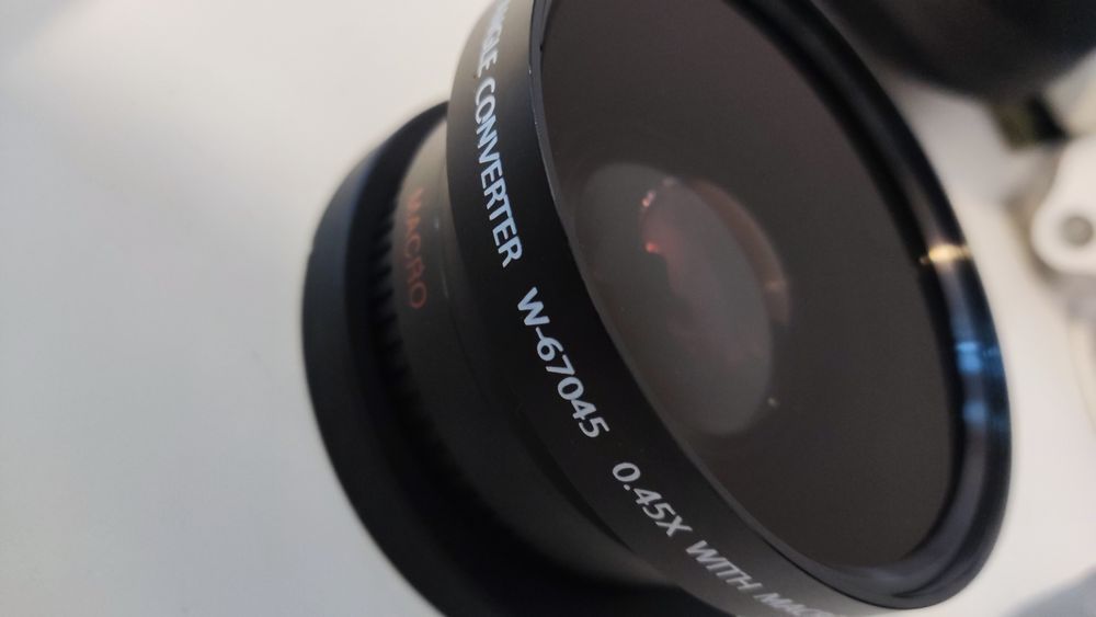 Conversor lente 2 em 1 wide angle e macro