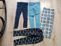 4 pary leginsy spodnie getry rozm 104 cm