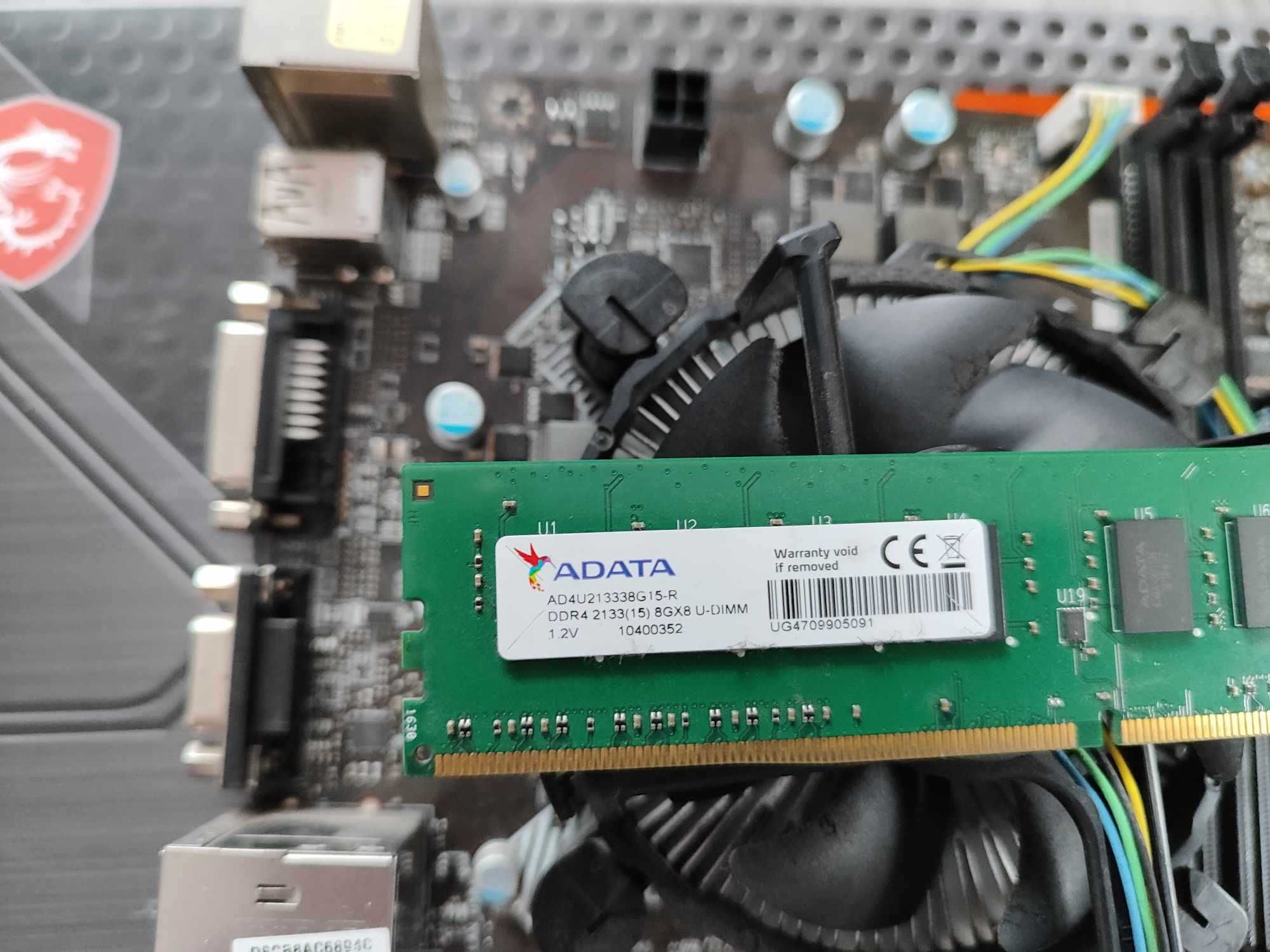 Płyta główna MSI H110M PRO-VD w zestawie z procesorem i pamięcią ram