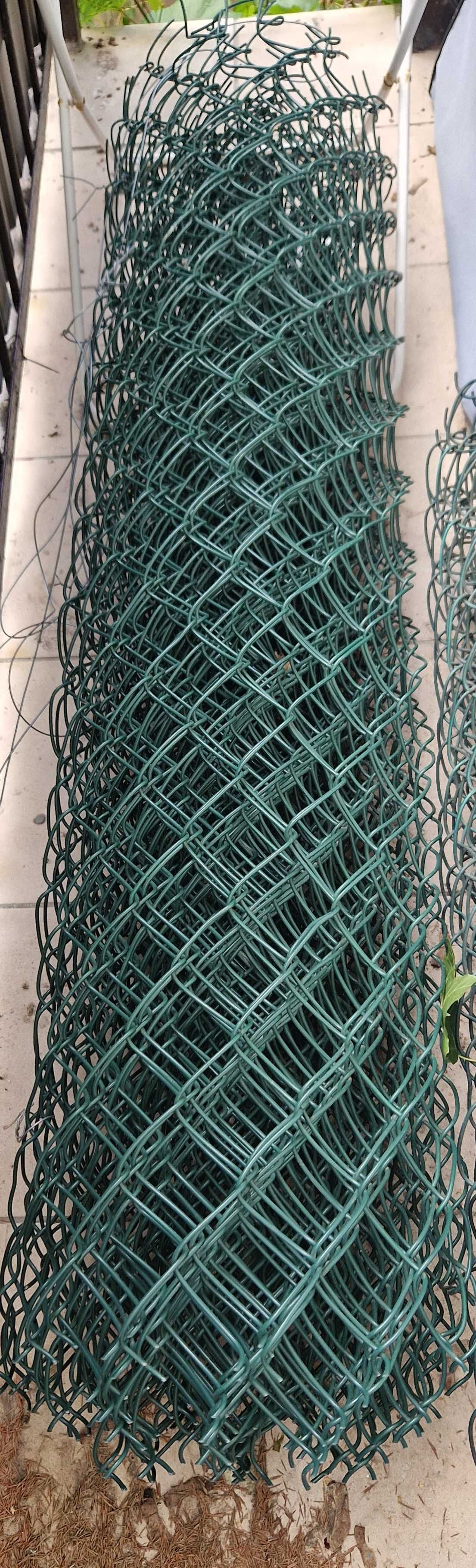 Siatka ogrodzeniowa 4mm powlekana zielona 150 cm oczko 7 cm