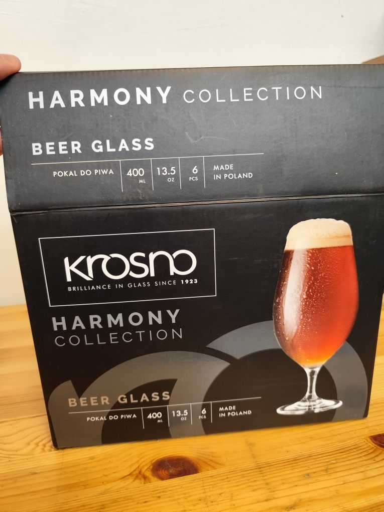 Pokale Do Piwa Harmony 400 ml , Krosno 
Nowe w pudełku .