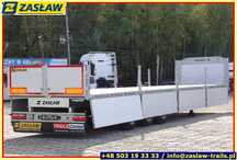 Zaslaw 0,8 M BURTY ALUMINIOWE / BUDOWLANA - WZMOCNIONA PODŁOGA / 5.680 KG !!!  .: DO odbioru naczepa WZMOCNIONA :. Platforma do budowlanki SAF