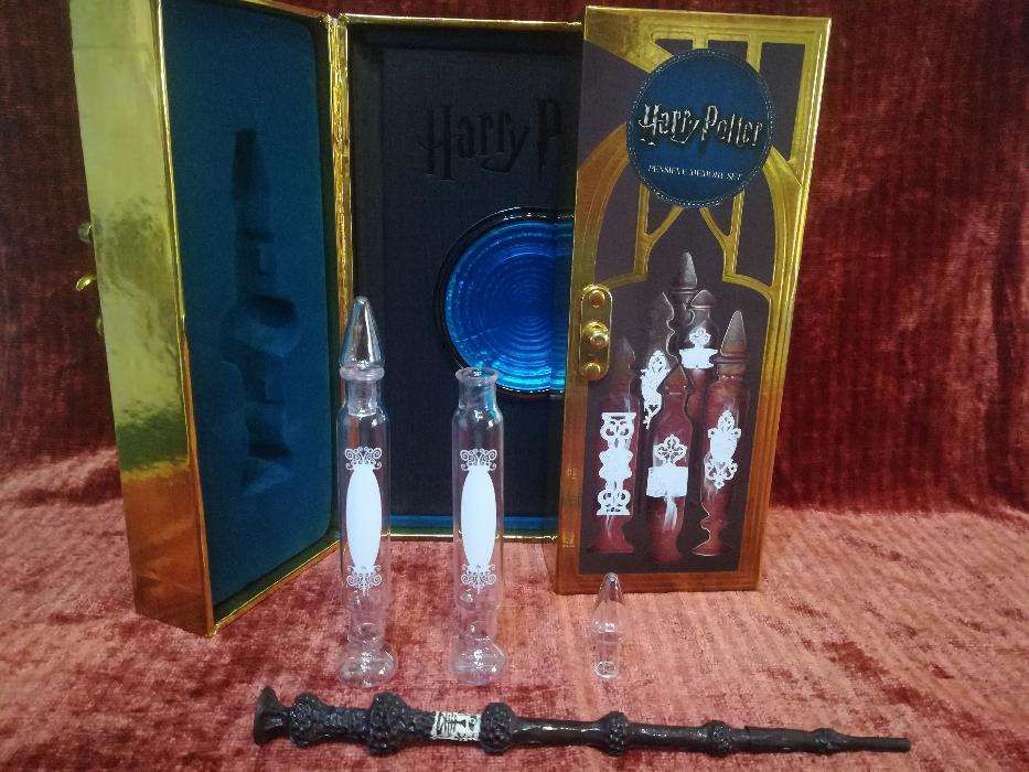 Harry Potter caixa + Pensatório + caderno + varinha Dumbledore caneta