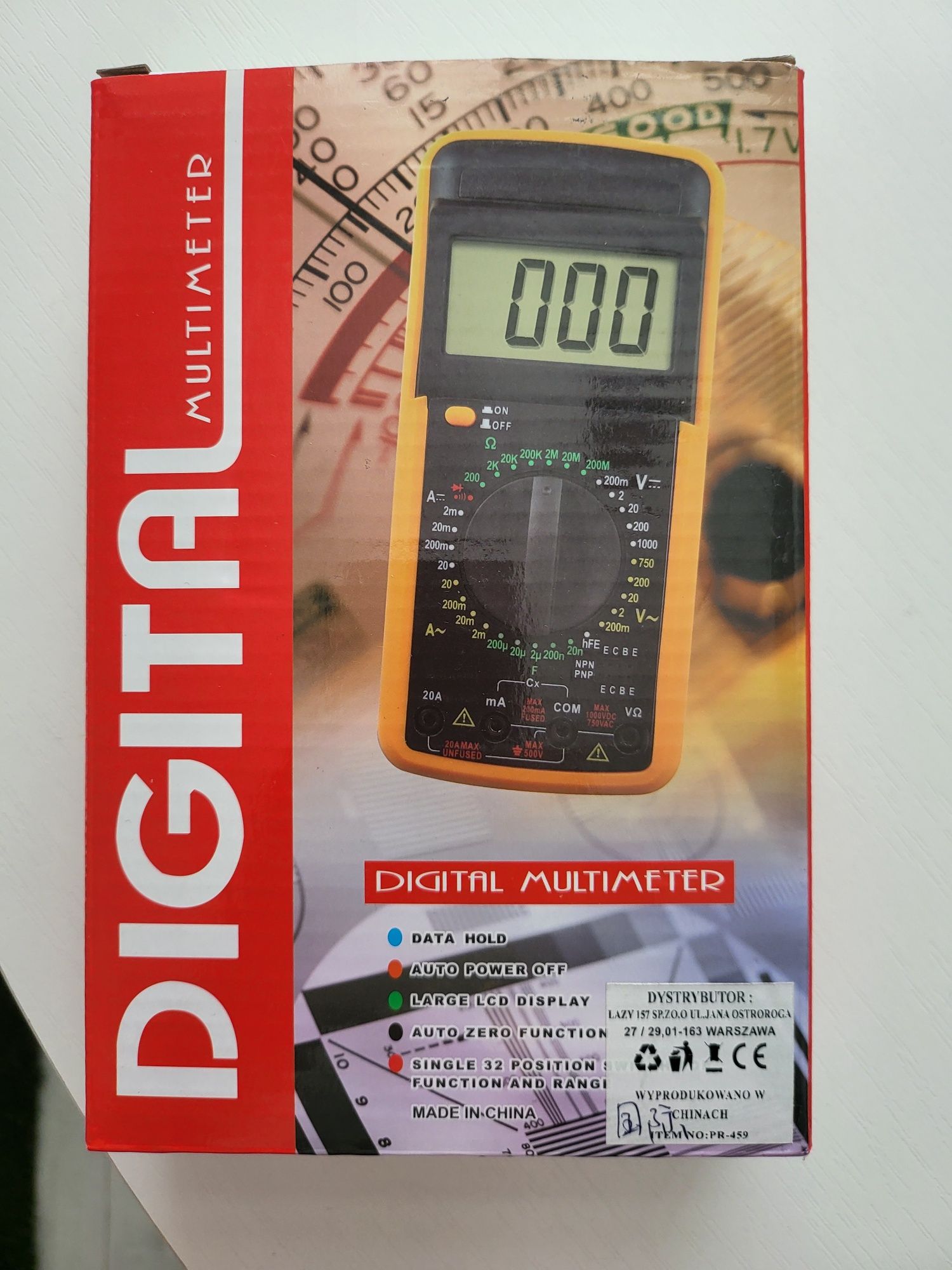 Cyfrowy Multimetr Miernik Tester Prądu DT9205A LCD Pomiar