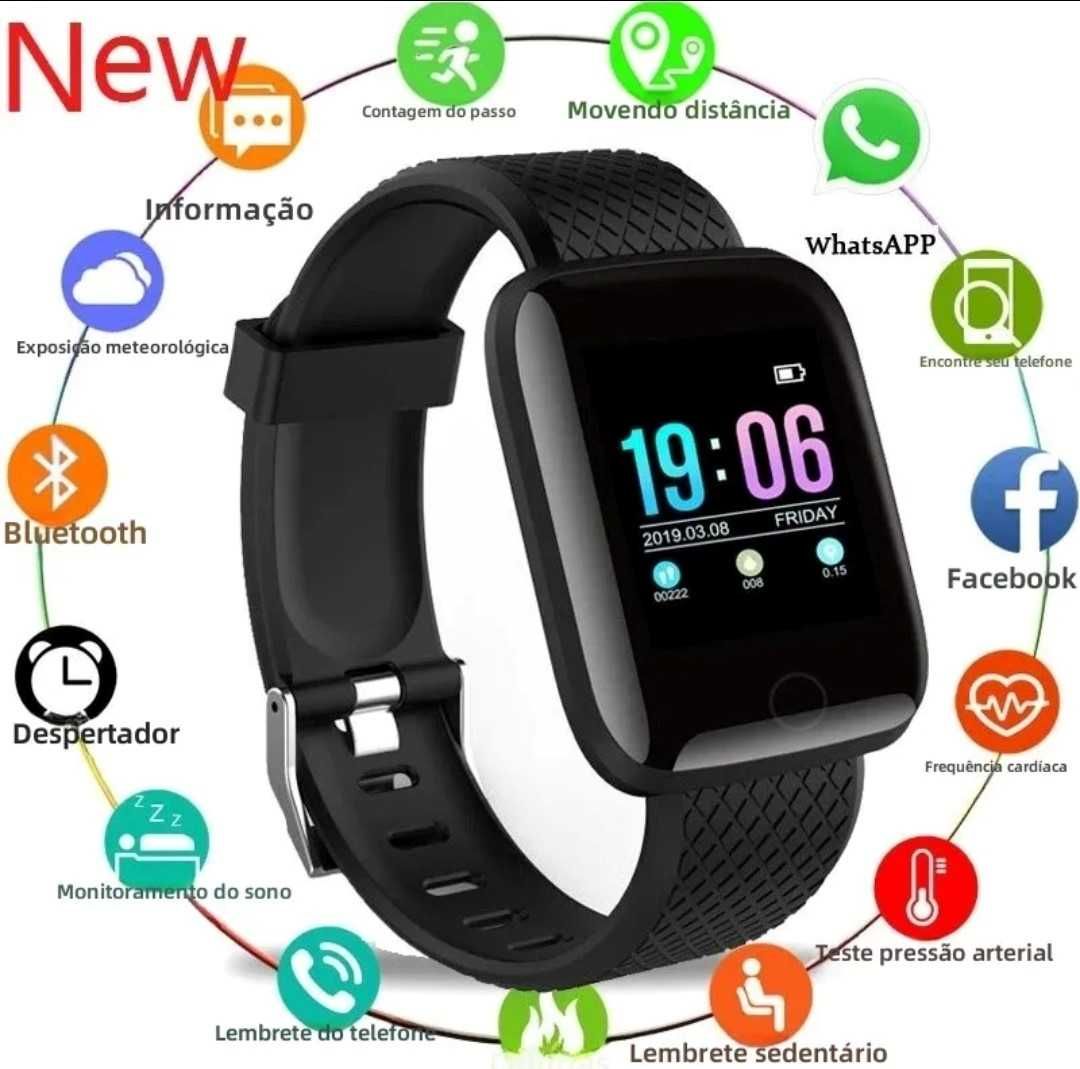 Pulseira desportiva/ SmartWatch com oferta fones NOVO