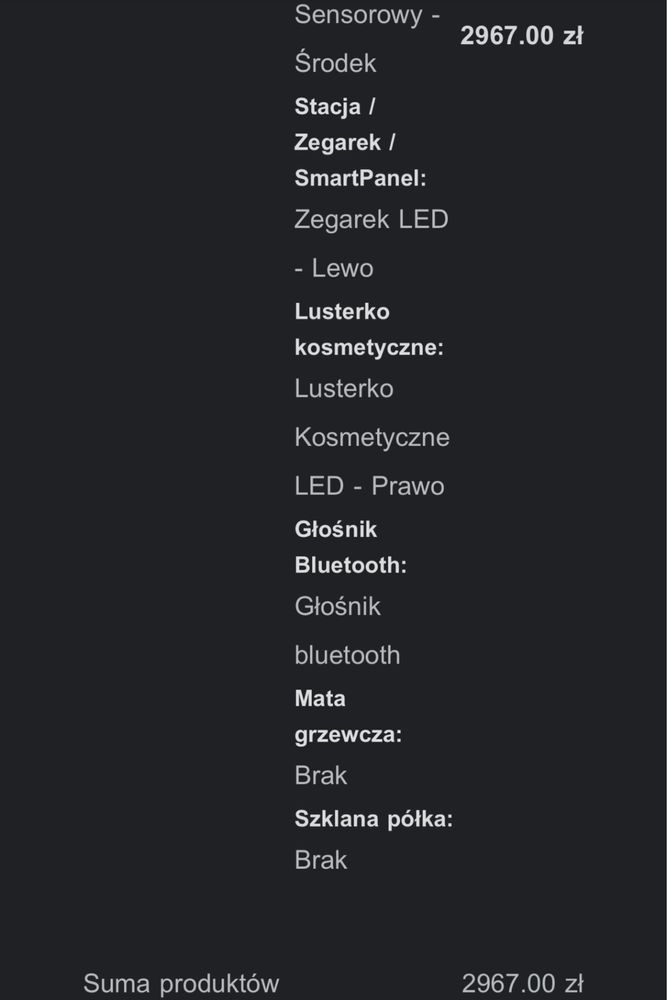 Prostokątne Lustro Łazienkowe Podświetlane LED01 120x100cm