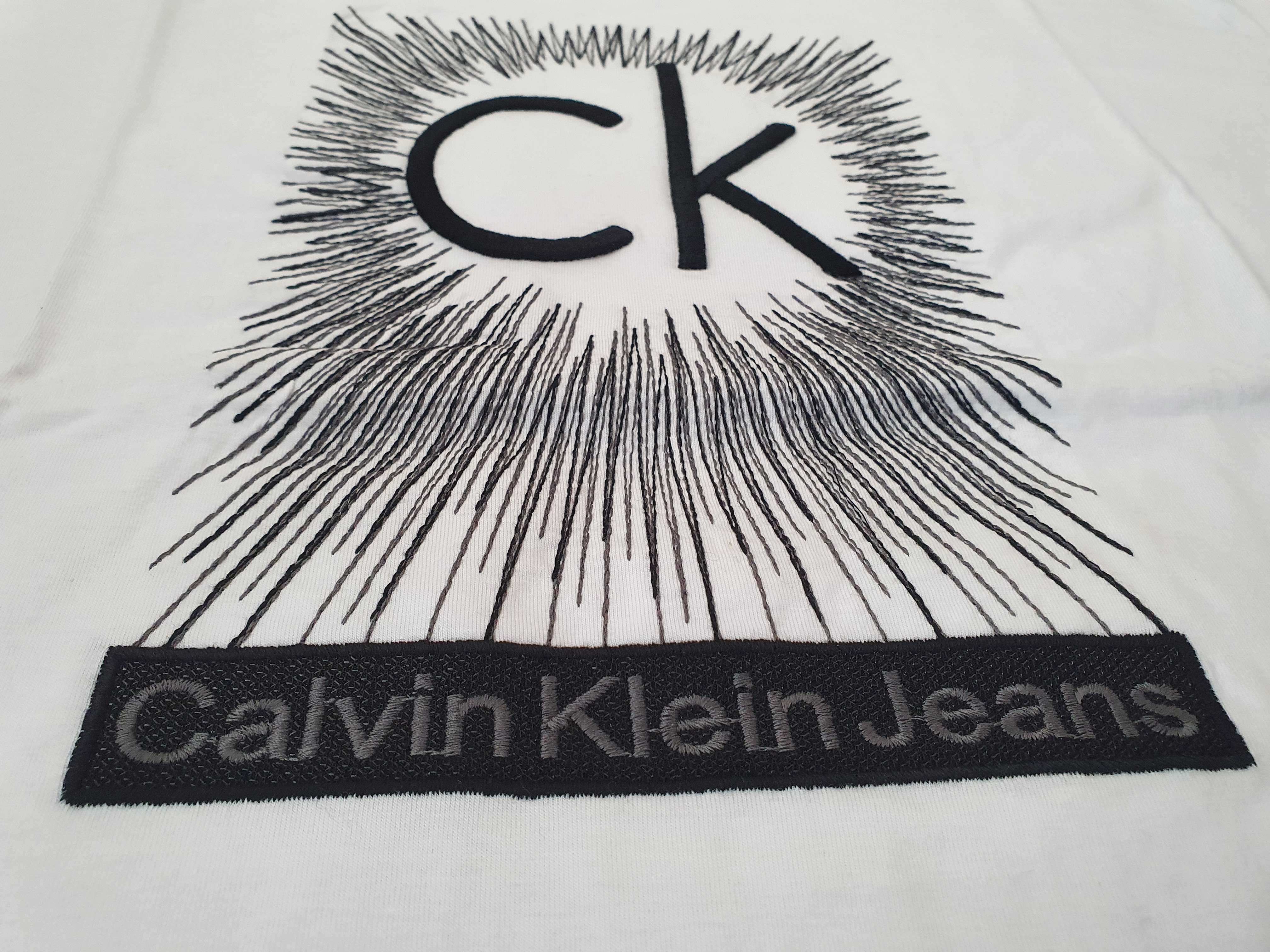 NOWA męska koszulka Calvin Klein t-shirt CK podkoszulek biały xl