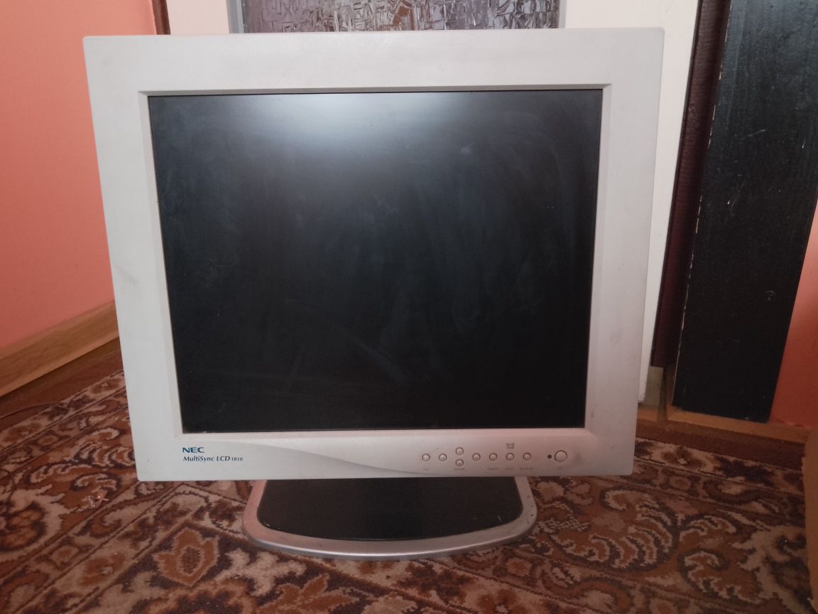 2x Monitor NEC MultiSync1810 LA-1831JMW STAN NIEZNANY, e-yama 17LP2