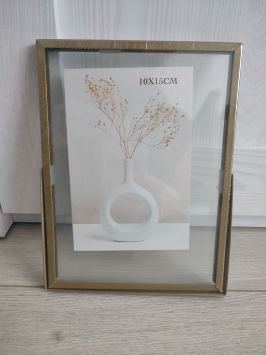 Ramka na zdjęcie 10 x 15 złota matowa