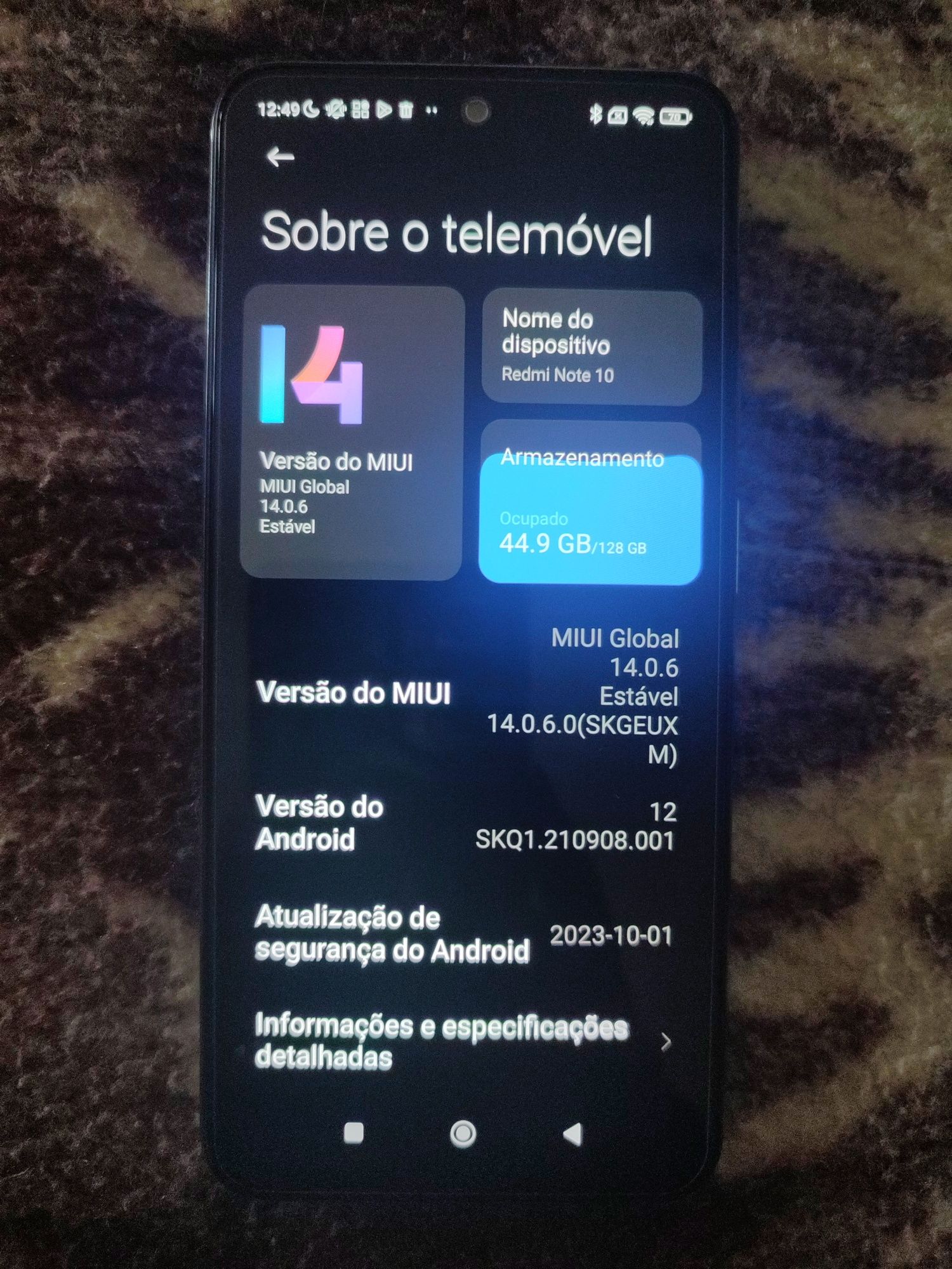 Xiaomi redmi note 10  branco 128 gb