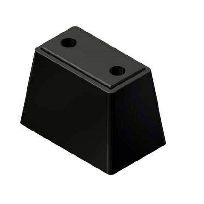 Odbój gumowy do przyczepy 12x7,5x8,5 cm - 2 otwory