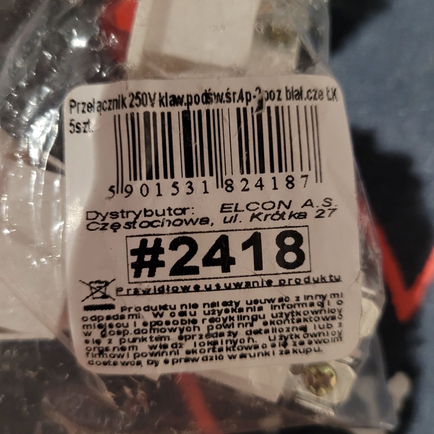 Przełącznik włącznik wyłącznik
