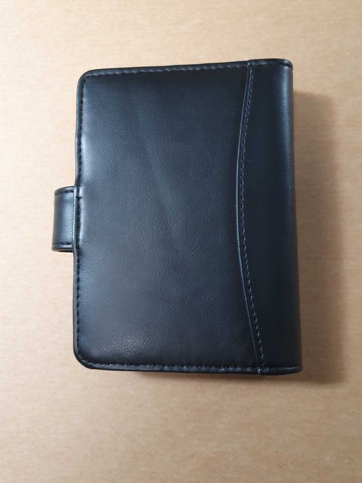 Czarny zapinany organizer Herlitz, nowy