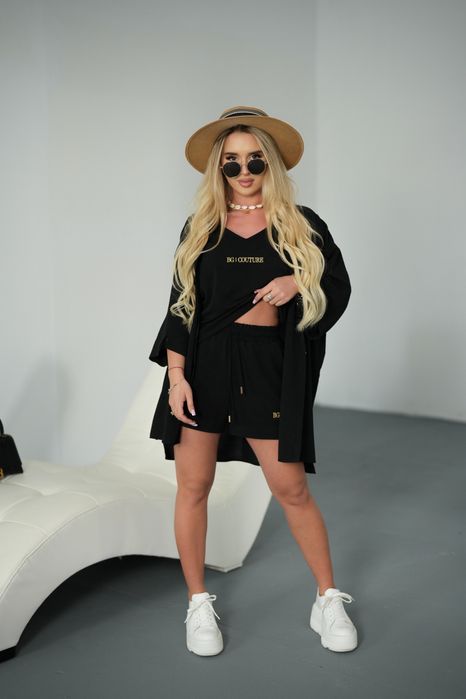 Komplet letni MIAMI czarny Brandenburg Couture M