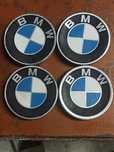 Заглушки ковпачки литих дисків для BMW (сині) комплект 4 шт (56 мм)