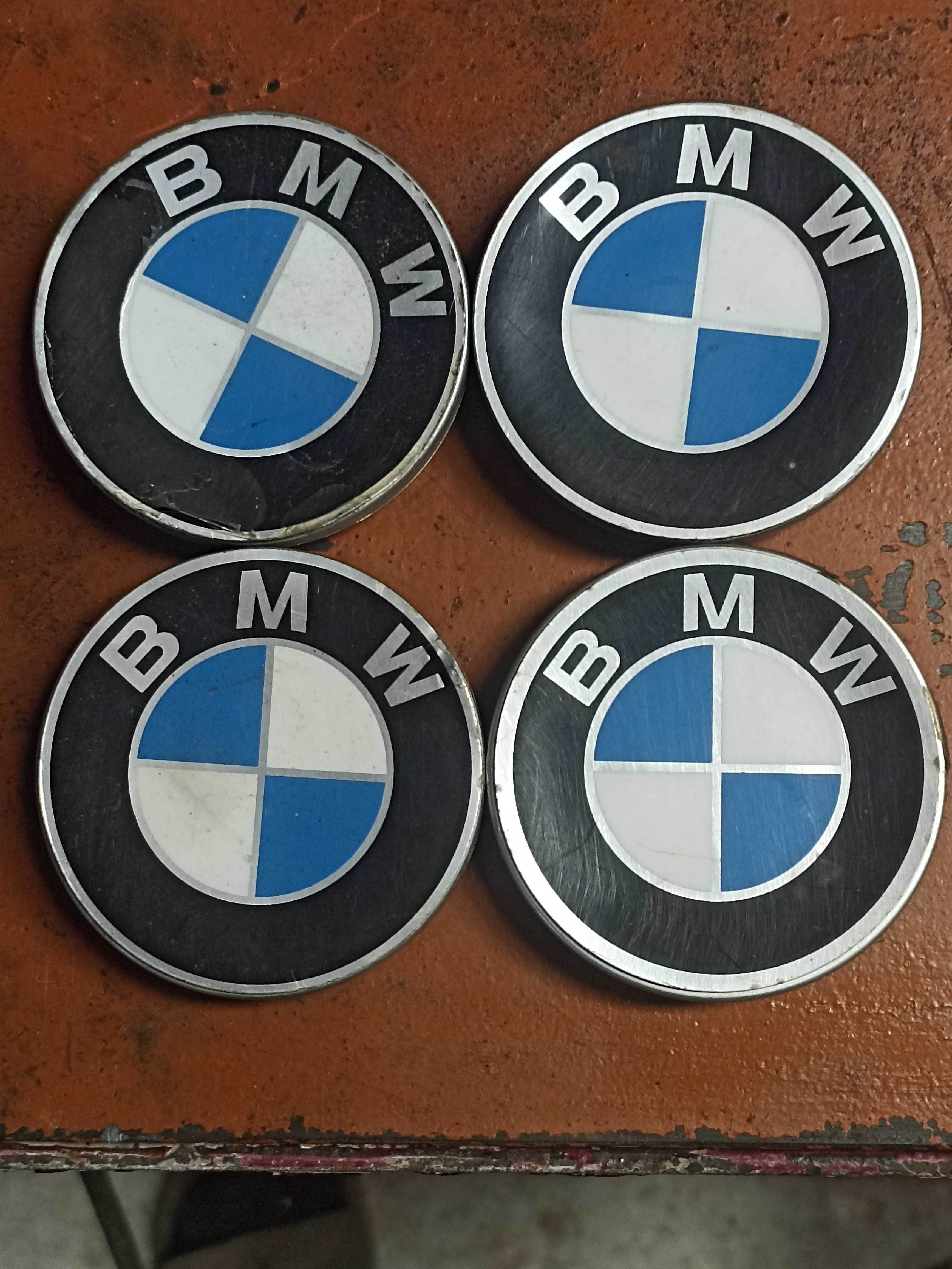 Заглушки ковпачки литих дисків для BMW (сині) комплект 4 шт (56 мм)