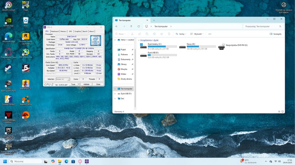Komputer gamingowy i5-9400f + GTX 1060 6gb