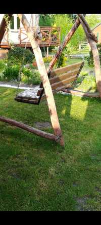 Stelaż siedziska huśtawki ogrodowej, mocowania, łańcuchy