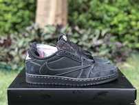Travis Scott x Air Jordan 1 Low OG all black inverted hook low  36——46