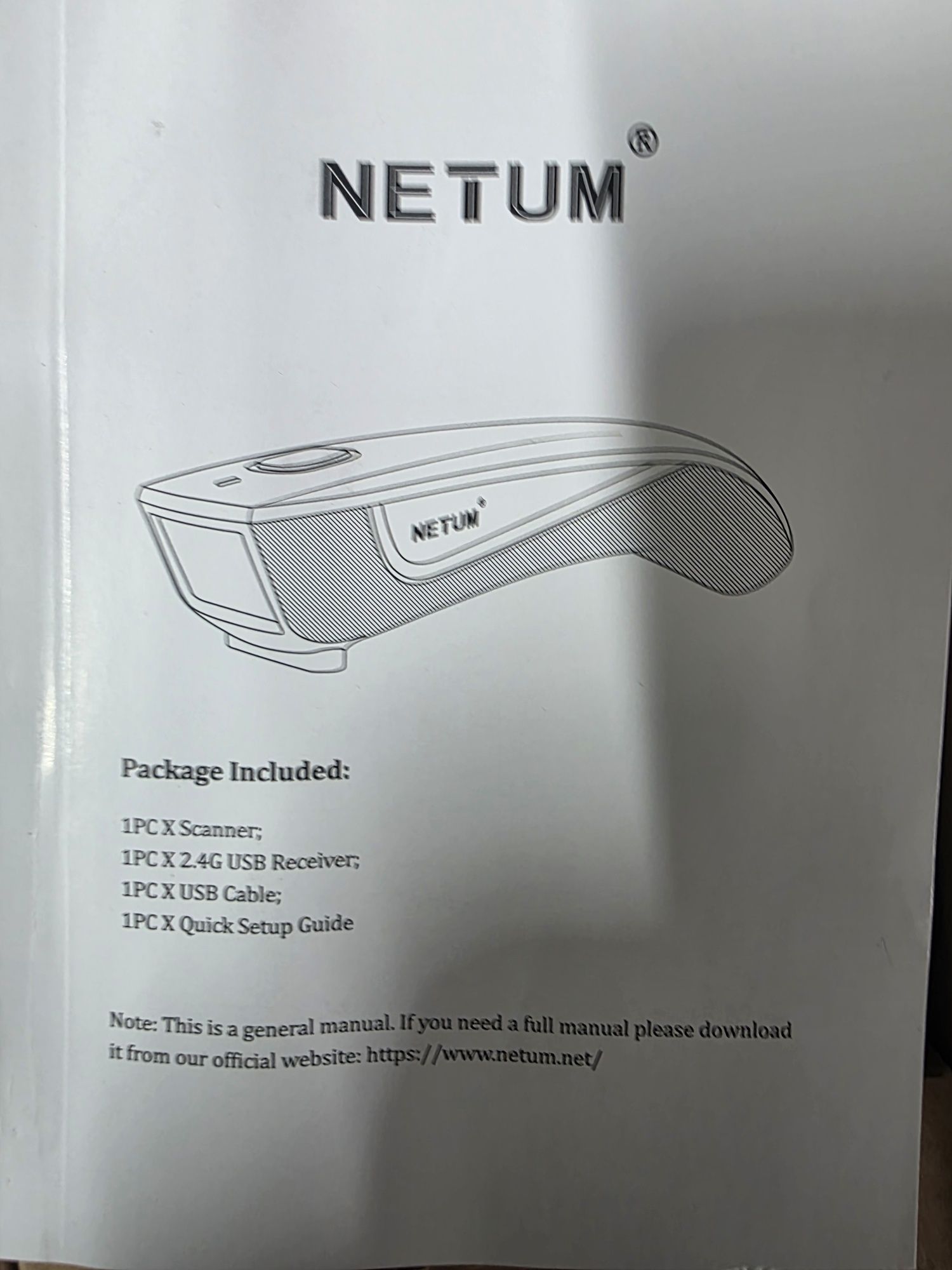Сканер штрих коду 2D Netum C750 bluetooth (С750-NT0051)