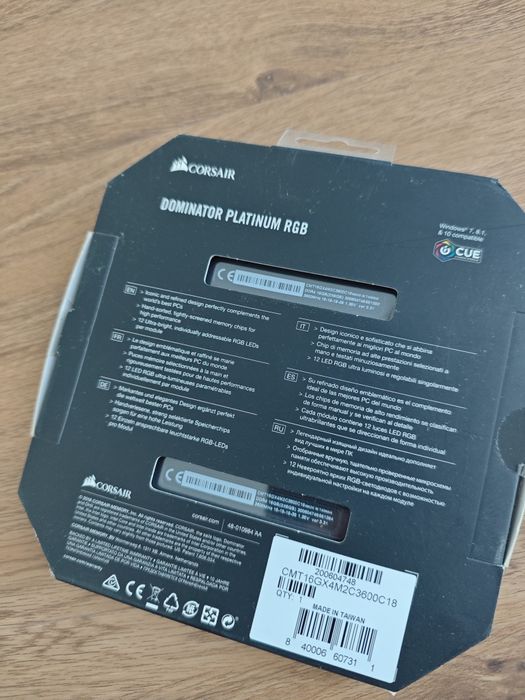 Corsair Dominator Platinum RGB 16GB (2x8GB) DDR4-3600MHz