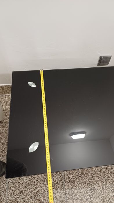 Mesa de centro vidro preta