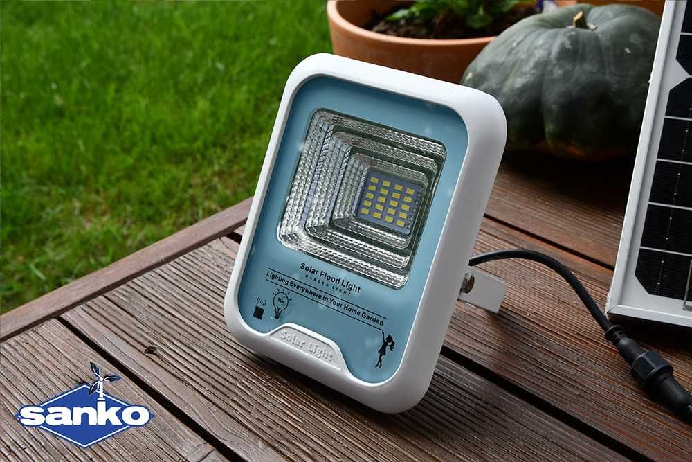Lampa solarna SANKO LED E1 30W panel słoneczny 8W czujnik ruchu pilot