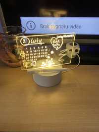 Kreatywna tablica notatnik LED lampka nocna