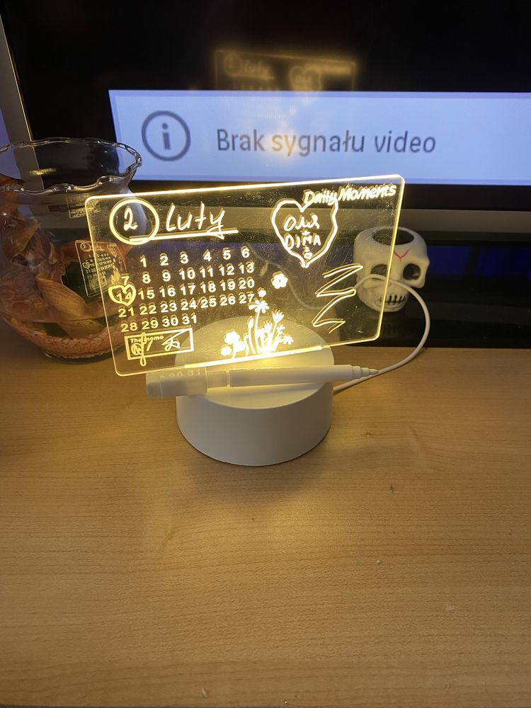 Kreatywna tablica notatnik LED lampka nocna