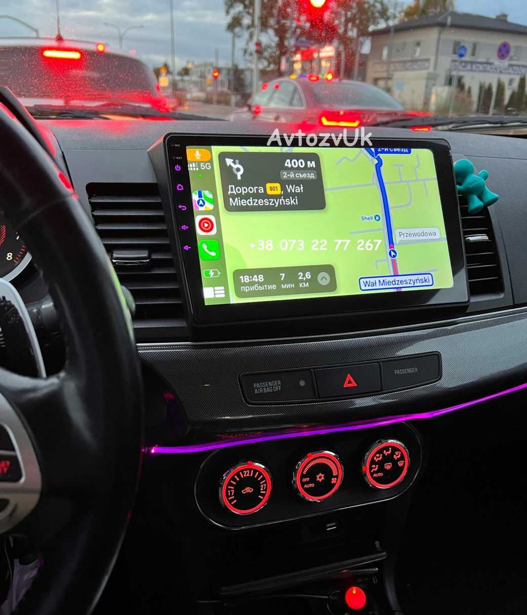 Магнитола LANCER 10 Mitsubishi Х 9 GPS Tesla 2 дин CarPlay Android 13